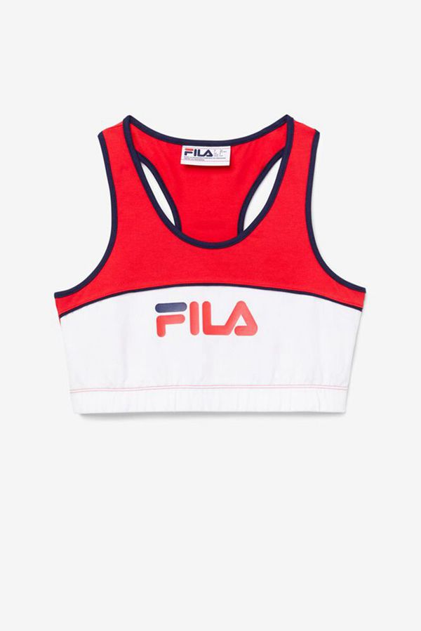 Bras Fila Mulher Vermelhas/Branco/Azul Marinho - Fila Poesia Workout En Portugal,VCQF-98253